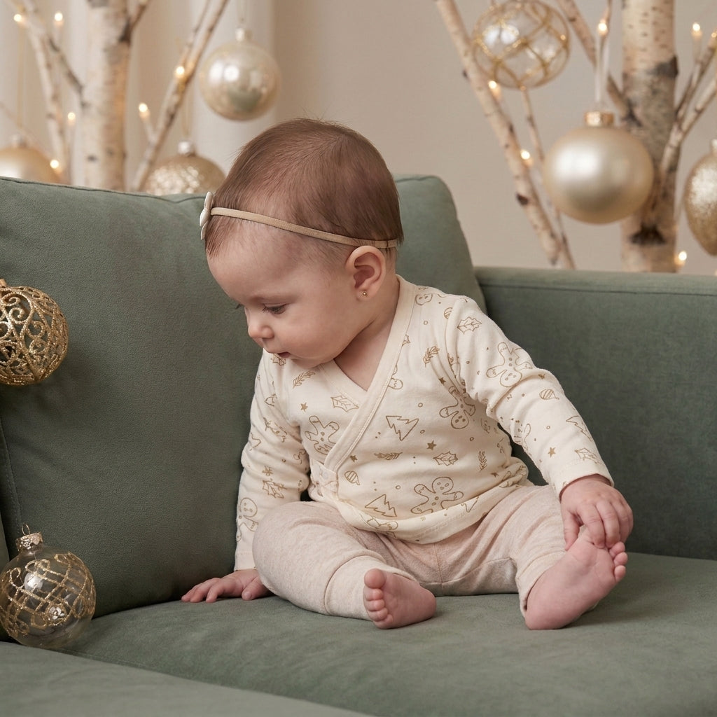 Set Navidad Bebé Ginger Cookies Caramel | Chaqueta + Pantalón