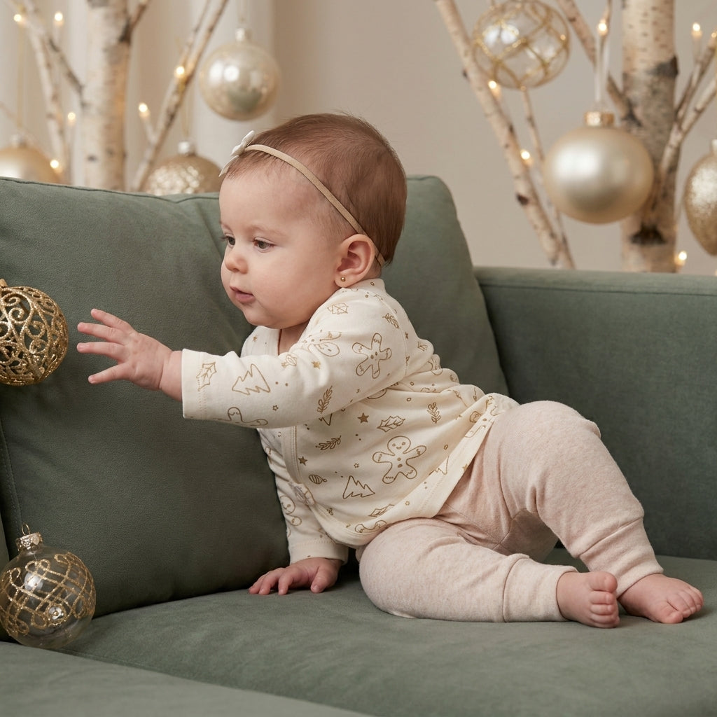 Set Navidad Bebé Ginger Cookies Caramel | Chaqueta + Pantalón