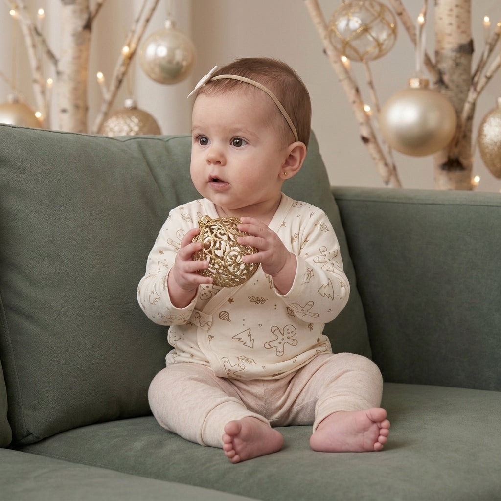Set Navidad Bebé Ginger Cookies Caramel | Chaqueta + Pantalón