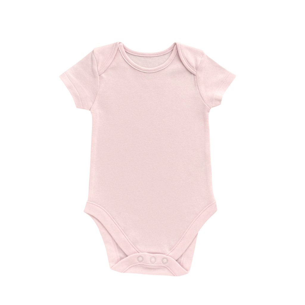 Body Bebé Manga Corta – Rosado (100% Algodón Orgánico)