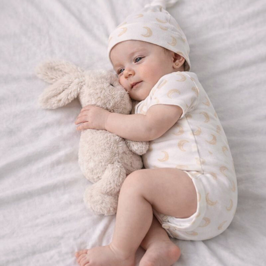 Set Moon Calm – Body + Gorrito Knot (100% Algodón Orgánico)