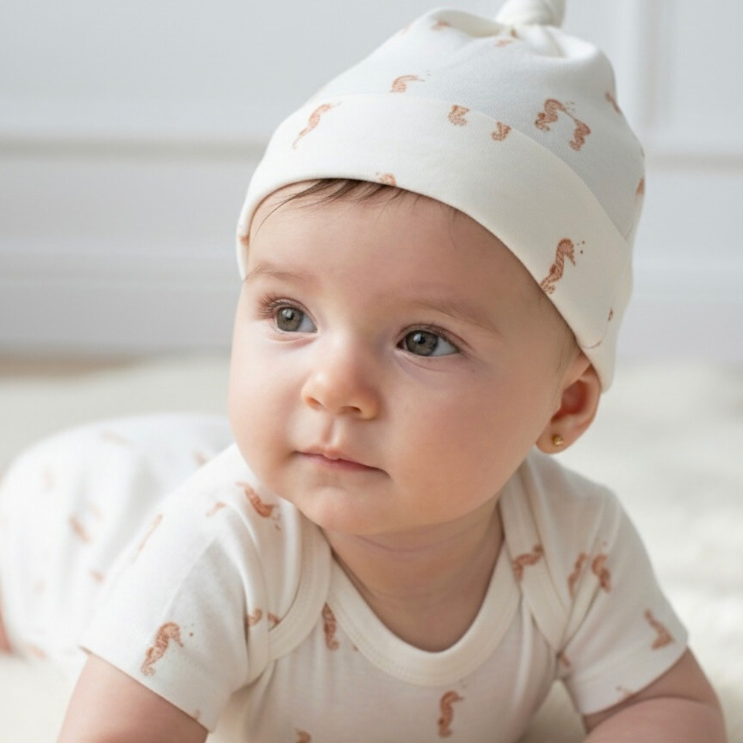Set Sea Soft – Body + Gorrito Knot (100% Algodón Orgánico)